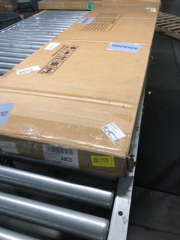 Photo 1 of ***FACTORY SEALED***SMARTSTANDARD Bifold Door, for 24"x 80" Opening,Tempered Frosted Glass Closet Folding Barn Door with Hardware Kit, Water-Proof PVC Surface,Easy Install,White