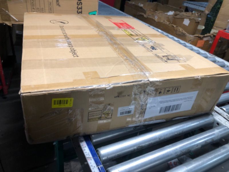 Photo 1 of ***No mirror ****
DWVO 56.3" Makeup Vanity with LED Lighted Mirror, Large Vanity Desk with RGB Glass Cabinets, Open Shelving, Built-in Power Strip & Cushioned Stool