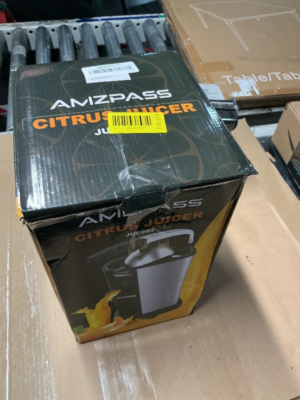 Photo 1 of ***PARTIAL SET - PRICE ADJUSTED***
Amzpass Electric Orange Juicer, Citrus Juicer Squeezer with 2 Cones and Soft Grip Handle for Effortless Juicing, Stainless Steel Quiet Orange Juice Extractor Machines for Lime Grapefruit Lemon