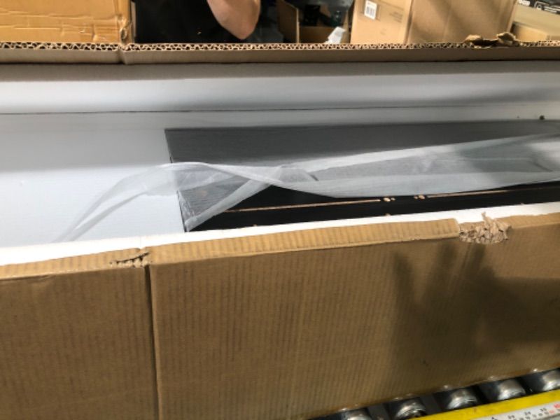 Photo 1 of ***BLACK*** FACBOTALL 71" Triple Wide Bookshelf, 6 Tier Tall Bookshelf, Large Bookcase with Curved Baffle, 63.4" Wide Book Shelf with 18 Open Display Shelves for Living Room, Study, Walnut and White