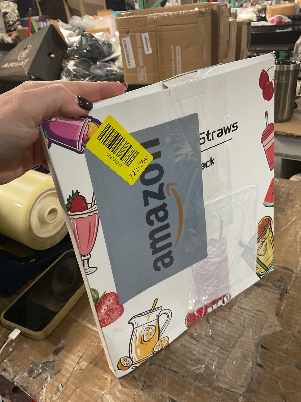 Photo 1 of [100 Pcs] Disposable Plastic Drinking Bendy Straws - 10.24" Long and 0.24" Diameter Colorful Cute Flexible Long Straws for Juice,Coffee,Milk,Cocktail, Bachelorette/Birthday Party, Bridal/Baby Shower