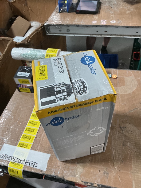 Photo 1 of ***(MISSING PARTS)***InSinkErator Garbage Disposal, Badger 1, Standard Series, 1/3 HP Continuous Feed, Black, Waterborne Grey Enamel
