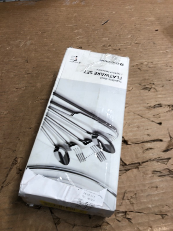 Photo 1 of ***Missing Silverware*** KINGSTONE 30 Pieces Silverware Set, Flatware Cutlery Set for 6, 18/10 Stainless Steel Silverware Utensils Minimalist Design Dishwasher Safe
