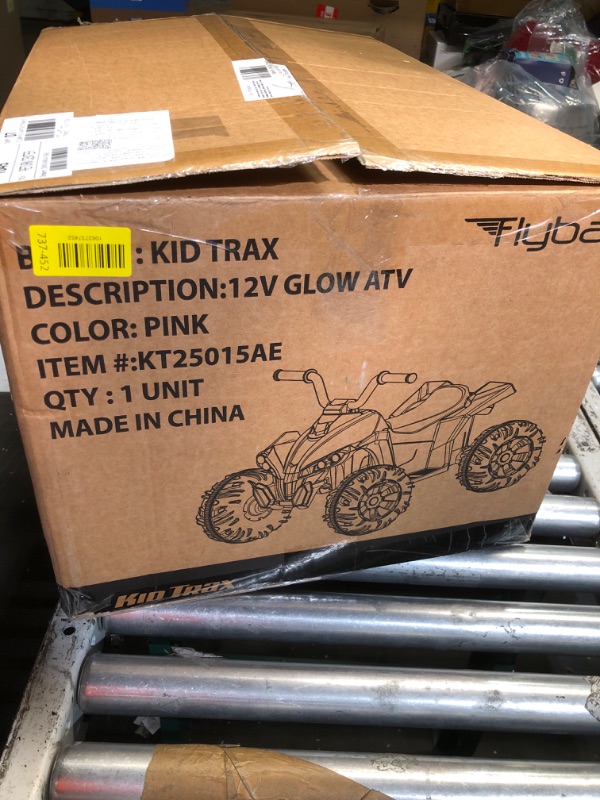 Photo 1 of ***missing hardware***Open Box Kid Trax 12V Glow ATV Ride-On Toy, Pink, with LED Lights, Rechargeable Battery, Ages 3–6