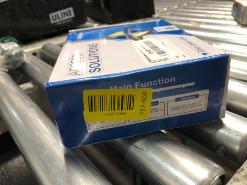 Photo 1 of 1 Pack of MANREN Lever Keyed Entry Door Lever Handle Lock, Universal Door Knob Hardware,Nickel Brushed Color (MR802ET)