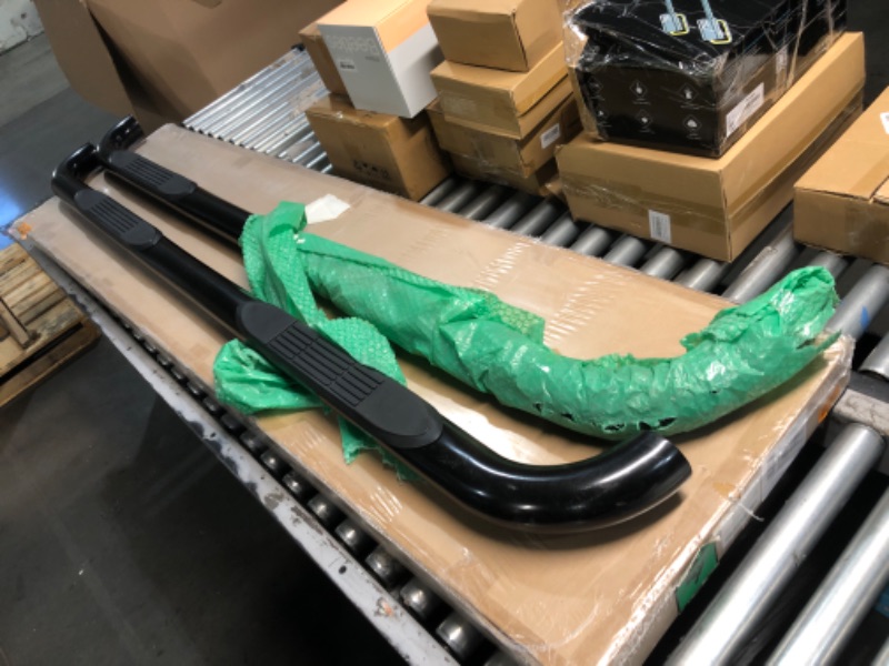 Photo 1 of ***(MISSING HARDWARE)***Auto Dynasty 3" Running Boards for 1999-2019 Chevy Silverado GMC Sierra 1500 2500HD 3500HD Extended Cab, Stainless Steel Nerf Bars, Black Powdercoated Non-Slip Side Steps