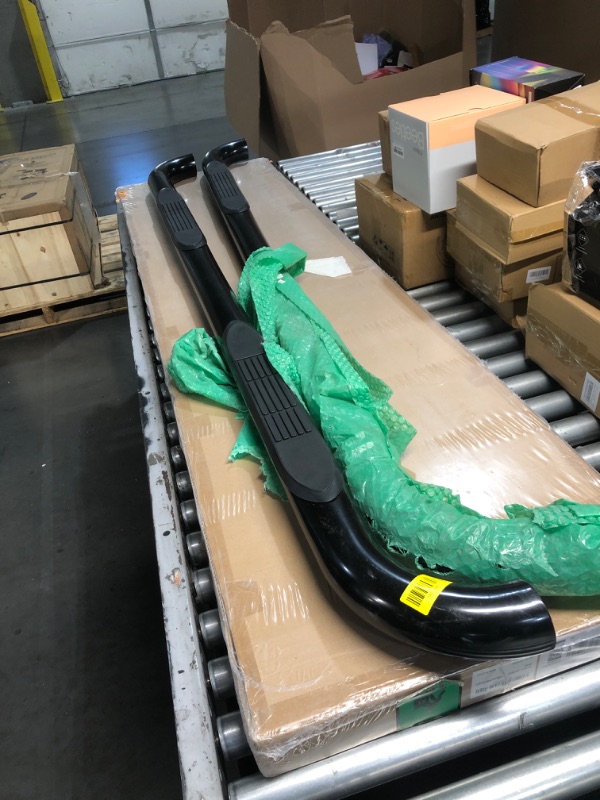 Photo 1 of ***(MISSING HARDWARE)***Auto Dynasty 3" Running Boards for 1999-2019 Chevy Silverado GMC Sierra 1500 2500HD 3500HD Extended Cab, Stainless Steel Nerf Bars, Black Powdercoated Non-Slip Side Steps