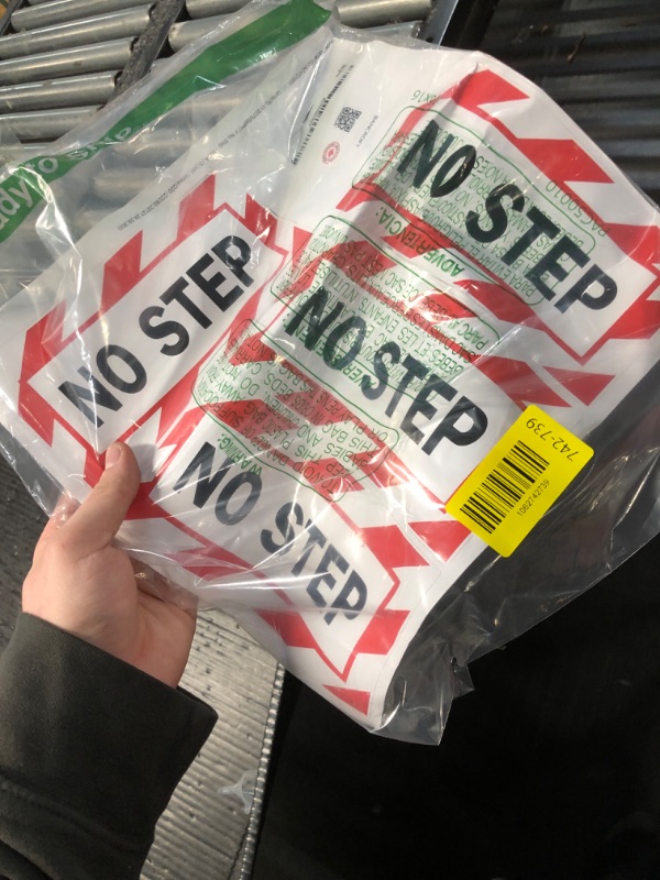 Photo 1 of (4 Pack) No Step Sticker Vinyl Decal - Airplane Wing Warning - Window Indoor Outdoor Waterproof (X4PS33)