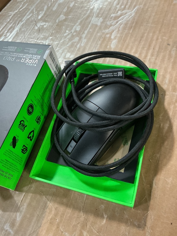 Photo 1 of ***Missing Dongle***
Razer Viper V3 Pro Wireless Esports Gaming Mouse: Symmetrical - 54g Lightweight - 8K Polling - 35K DPI Optical Sensor - Gen3 Optical Switches - 8 Programmable Buttons - 95 Hr Battery - Black