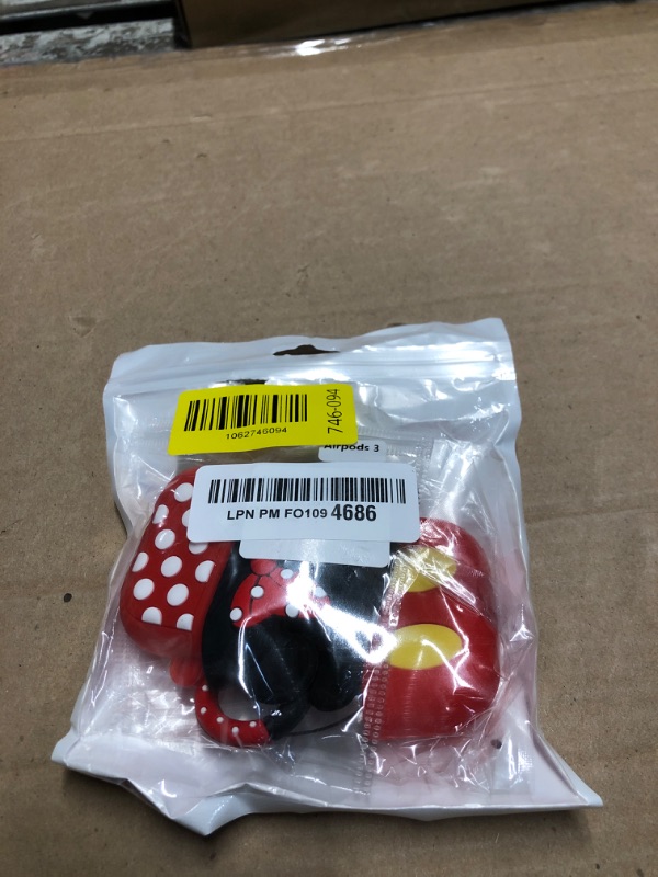 Photo 1 of (2 Pack) BGAANM Cute Airpods 3 Cases Silicone Cover with Keychain, Cartoon Skin Design Headphones Charging Case Protective Cover Compatible for Airpods 3rd Generation (Minnie+Mickey)