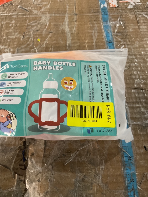 View 2 of (3-Pack) Bottle Handles for Dr Brown Baby Bottles with Easy Grip Handles to Hold Their Own Bottle - BPA-Free Soft Silicone (White Pink Orange)