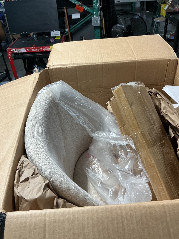 Photo 1 of Mid-Century Modern Rubberwood Dining Chair with Woven Rattan Back and Removable Cushion(Set of 2, Acorn)