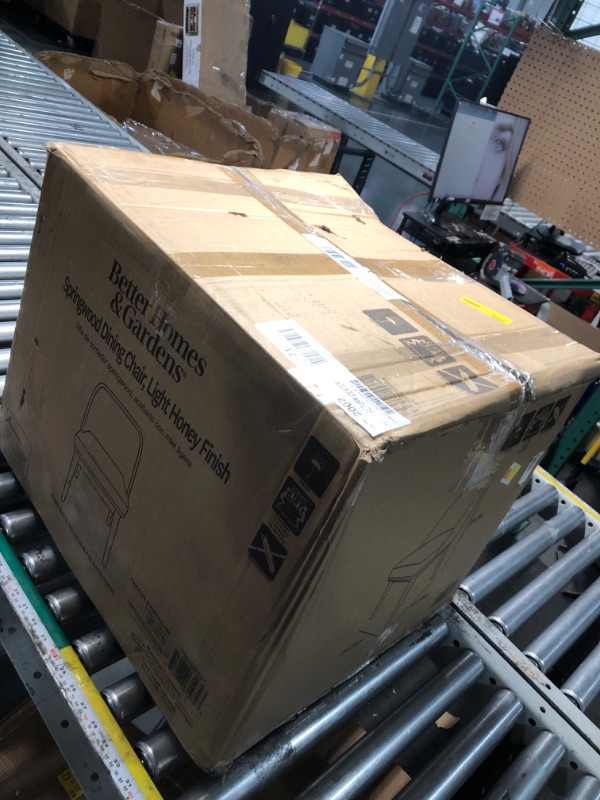 Photo 1 of  Mid-Century Modern Rubberwood Dining Chair with Woven Rattan Back and Removable Cushion(Set of 2, Acorn)