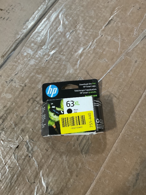Photo 1 of * factory sealed *
HP 63XL Black High-Yield Printer Ink Cartridge Printers | Works with DeskJet 1112, 2130, 3630;Envy 4510, 4520; OfficeJet 3830, 4650, 5200 | Eligible for Instant Ink | F6U64AN