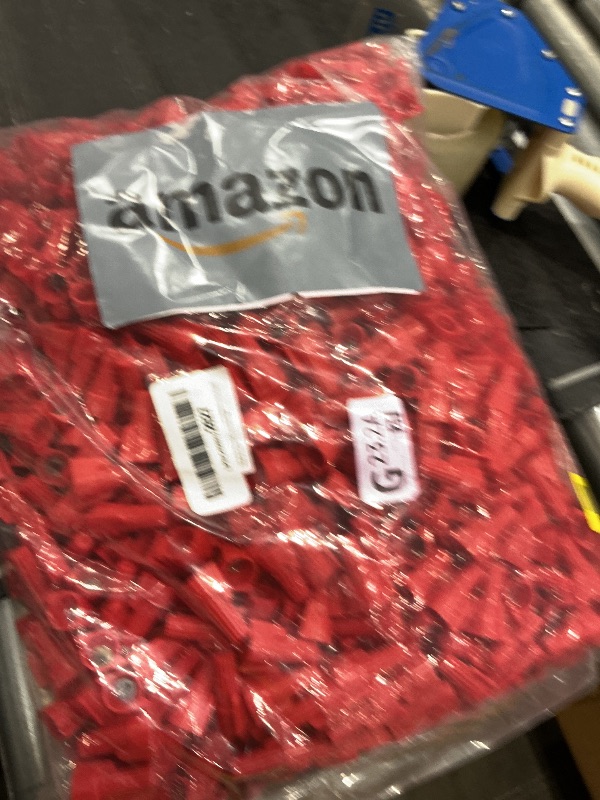 Photo 1 of 1000PCS Red Wire Connectors Nuts, Winged Electrical Wire End Terminals Caps, Twist-On Easy Screw On Type Connectors, Nuts 18-8 AWG,HS P13 Type Screw Terminals for Connect Electrical Wiring
