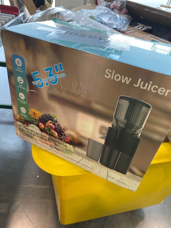 Photo 1 of **UNTESTED**
Cold Press Juicer Machines, High Nutrient Retention, 99% Juice Yield, 5.3" Wide Feed Chute for Whole Fruits & Vegetables, Quiet Slow Masticating Juicer, BPA-Free, Easy to Clean
