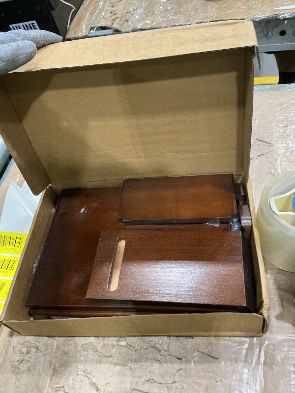 Photo 1 of **UNTESTED**
SHARPSPACE 360° Rotating Nightstand Organizer - Wood Phone Docking Station with Rotating Base, Charging Slot, Holds watch, Wallet, Keys, Eyewear - Birthday Gifts for Men & Women, Bedroom or Office Use, Dark Brown