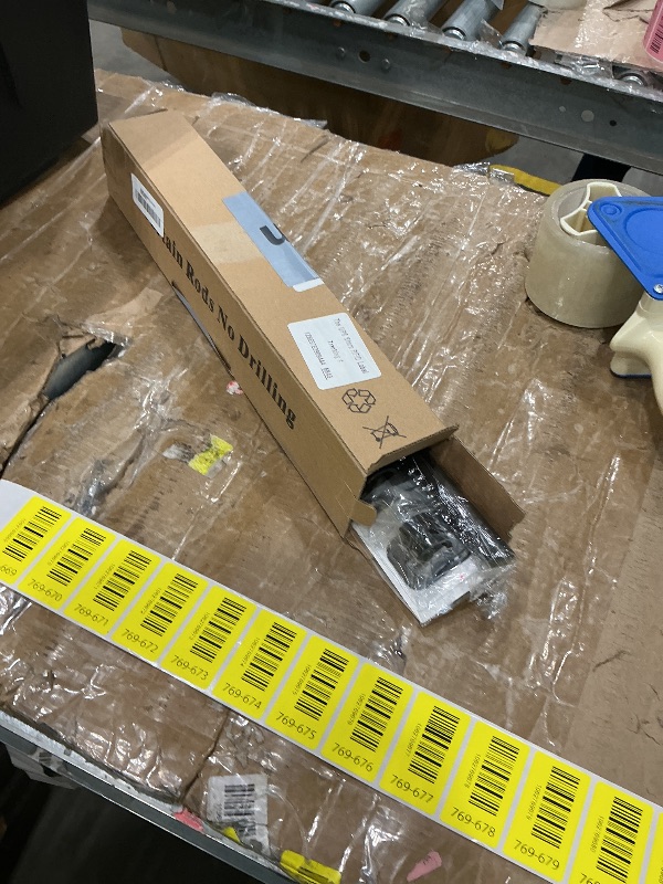 Photo 1 of *MISSING PARTS - See Clerk Notes*
Curtain Rods No Drilling for Windows 48 to 84-96 Inch,5/8 Inch Diameter Drapey Pole with No Drill Curtain Rod Brackets,Renter Friendly Cortineros Para Ventanas with Adhesive Holder Black