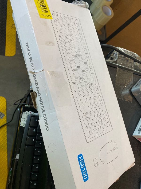 Photo 1 of **UNTESTED**
Wireless Keyboard and Mouse Combo, Full-Sized Wireless Keyboard and Adjustable DPI Mouse, 2.4GHz USB Receiver, Silent Keyboard and Mouse for PC, Windows, MAC, Desktop, Laptop(Purple)