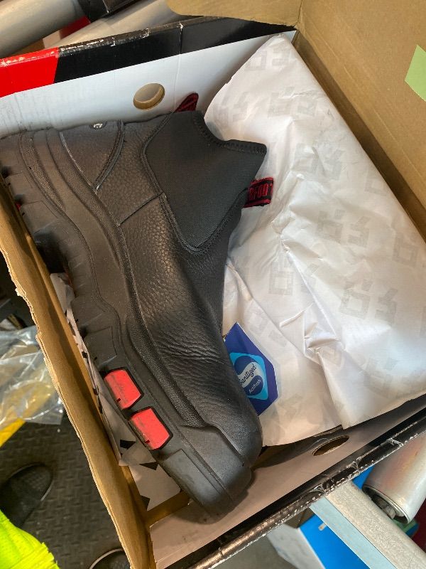 Photo 1 of **MAJOR DAMAGE**
ROCKROOSTER Lanley Men's Black 6 inch Chelsea Boots, EH Rated Waterproof Slip-on Work Boots CP323-Composite Toe-09