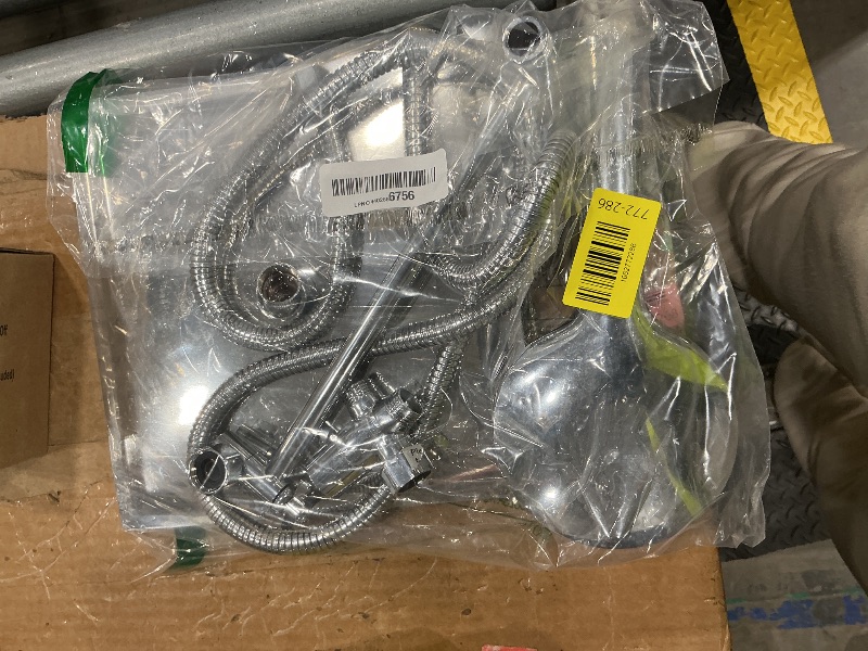 Photo 1 of **UNTESTED**
10 inch Rain Shower Head with Handheld Spray Stainless Steel, High Pressure Square Rainfall Showerhead Combo with 6 Handheld Sprayer, Detachable Shower Heads Waterfall Shower for Bathtub