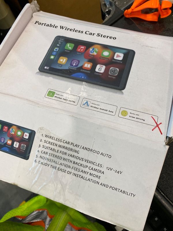 Photo 1 of *UNTESTED*
Hynhsun Portable Wireless Apple Carplay/Android Auto Screen for Car, 7" HD Touchscreen Car Stereo with Mirror Link, Bluetooth 5.0, AUX,FM,Backup Camera,Navigation for All Vehicles