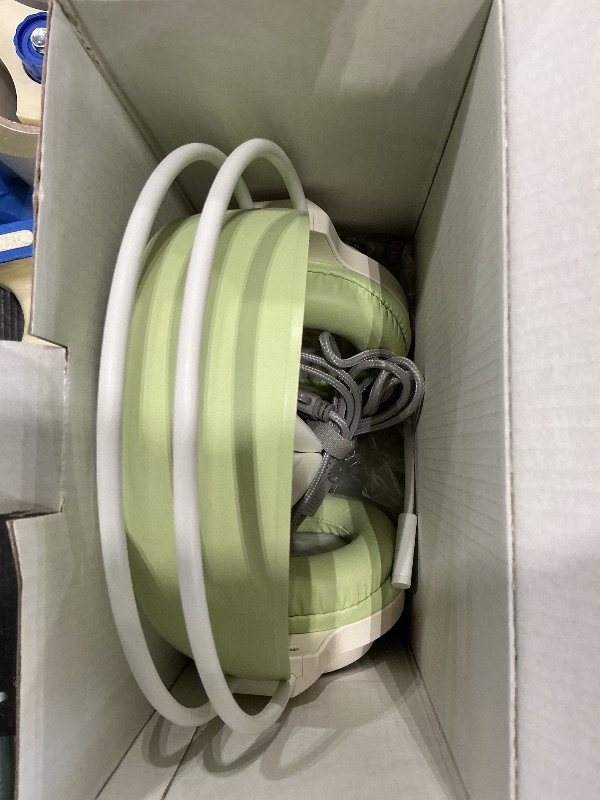 Photo 1 of **UNTESTED**
Gaming Headset with Removable Cat Ears, 3.5mm Wired Headphones with Adjustable Microphone, Extendable Padded headband, Noise Cancelling and RGB Light Headphones for Xbox/PS4/Switch/Mac/Phone (Green)