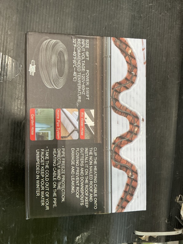 Photo 1 of **UNTESTED**
4FT?3FT-200FT? Pipe Heating Cable for Pipe Freeze Protection, Heat Cable for Water Pipes(Metal and Plastic), Pipe Heat Tape Keeps Water Flowing at -40°F 5w/ft, 120V Plumbing fixture