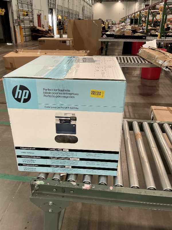Photo 1 of ***FOR PARTS ONLY - MISSING PIECES/ NON FUNCTIONAL - AS IS NO RETURNS SALE FINAL*** HP Color LaserJet Pro MFP 4301fdw Wireless All-in-One Color Laser Printer, Scanner, Copier, Fax, Best-for-Office ITEM NEVER OPENED SECURITY TAPE STILL ON