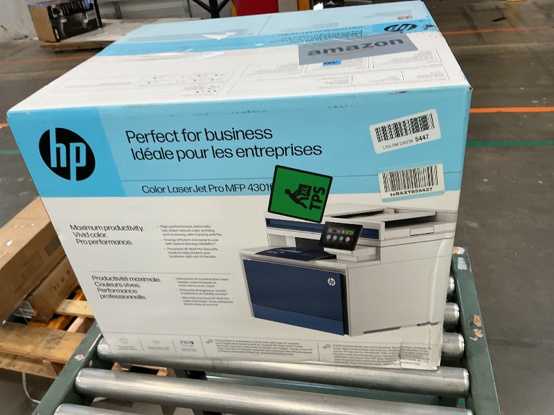 Photo 1 of ***FOR PARTS ONLY - MISSING PIECES/ NON FUNCTIONAL - AS IS NO RETURNS SALE FINAL*** HP Color LaserJet Pro MFP 4301fdw Wireless All-in-One Color Laser Printer, Scanner, Copier, Fax, Best-for-Office ITEM NEVER OPENED SECURITY TAPE STILL ON