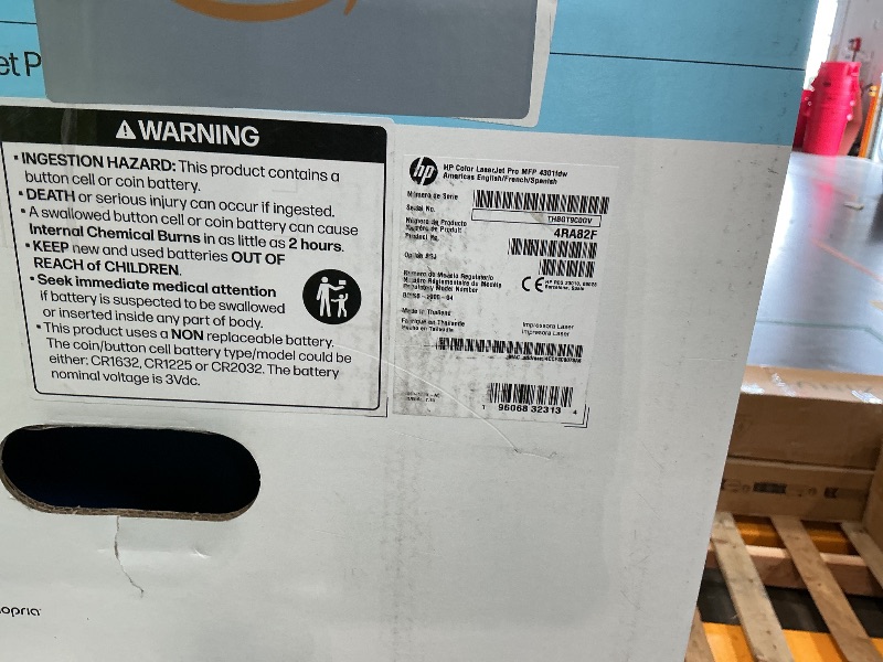 Photo 1 of ***FOR PARTS ONLY - MISSING PIECES/ NON FUNCTIONAL - AS IS NO RETURNS SALE FINAL*** HP Color LaserJet Pro MFP 4301fdw Wireless All-in-One Color Laser Printer, Scanner, Copier, Fax, Best-for-Office ITEM NEVER OPENED SECURITY TAPE STILL ON