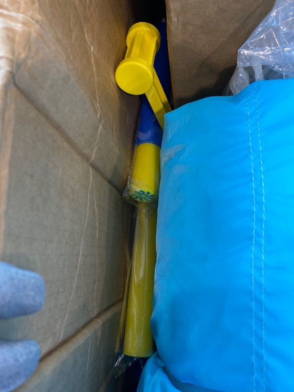 Photo 1 of **UNTESTED**
FINCOME Inflatable Water Slide, Bounce House with 2 Slide for Kids, Inflatable Waterslide Park with Splash Pool, Basketball Hoop, Ball Shooting & Water Cannon for Backyard, Outdoor, Indoor