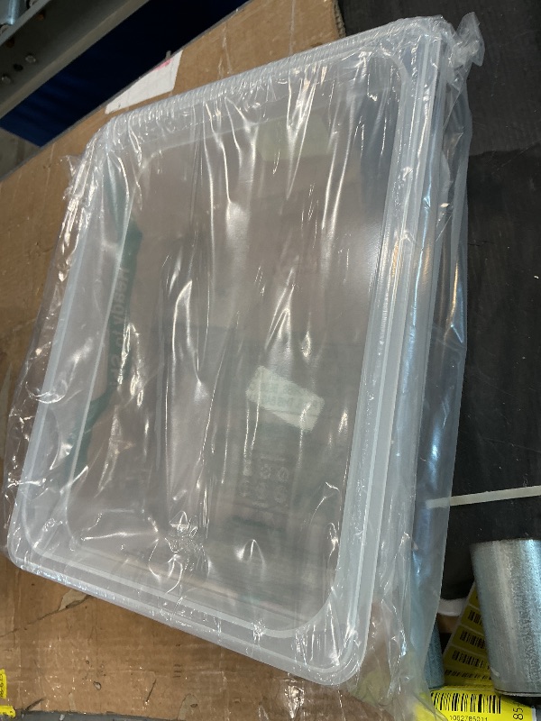 Photo 1 of ***NO LID*** Restaurantware Food Storage Container 1 Pack of 12.7 x 10.3 x 3.9 Inches Plastic Stackable Storage Box White Reusable Label Container Dishwasher Safe For Restaurants And Kitchens
