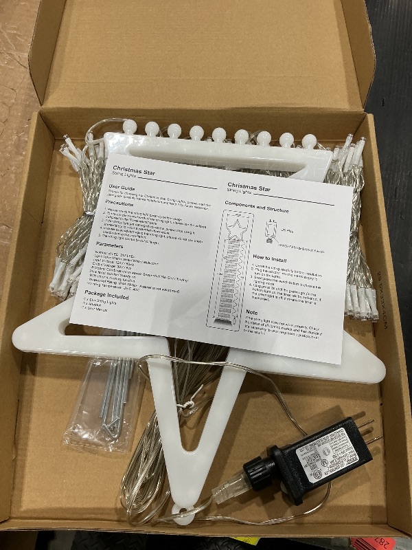 Photo 1 of (New) Christmas Decorations Star String Lights, 320 LED Christmas Light Outdoor Yard Decorations Tree Light with 13" Star,Hanging Fairy Twinkle Light for Xmas New Year Holiday Party