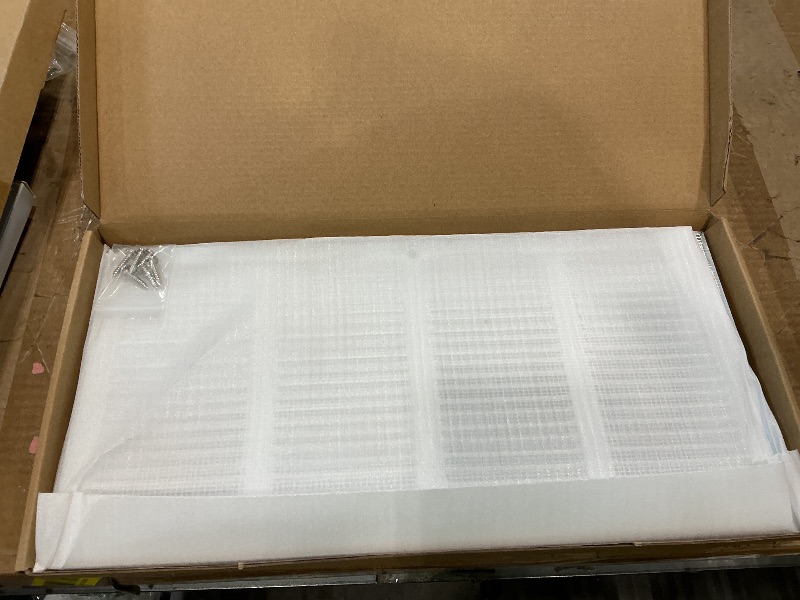 View 2 of 1 Pack White 16" x 8" Inch Steel Return Air Grilles Fits 16x8 Duct Opening Stamped Steel Return Air Grille Vent Cover Grille for Sidewall and Ceiling(with 6 Screws) with Insect Protection Screen