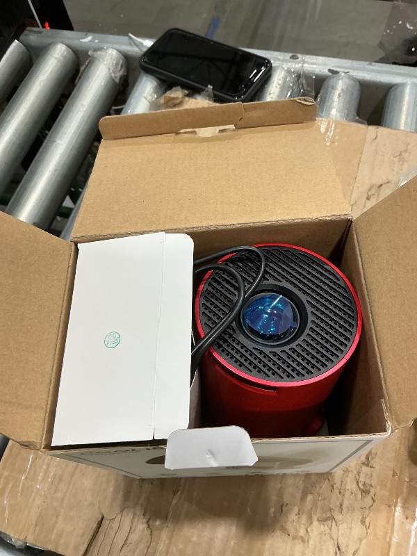 Photo 1 of [Built-in Apps & 2026 Upgraded] Mini Projector Support 4K 1080P Auto Keystone 180° Rotatable with WiFi 6 and Bluetooth 5.4, Projector Portable Compatibile with HDMI/TV Stick/Memory Stick/Laptop-Red