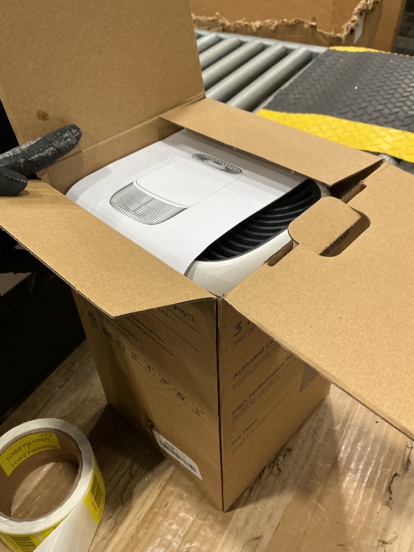 Photo 1 of **UNTESTED**
Air Purifiers for Home with High Efficiency Filter Up to 1076 Ft² for Pet Hair, Odors, Pollen, Smoke, Compact Air Cleaner with 3 Speeds, Timer, Aroma Quiet 360°Intake Filter, White