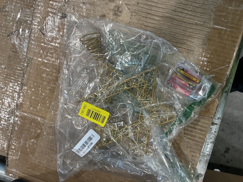 Photo 1 of 11 Inch Christmas Tree Star Topper 3AA Battery Powered Christmas Tree Topper Lighted, Gold Iron Christmas Tree Star Topper with 20LED Lights, for Christmas, Party & Home(Warm Light)