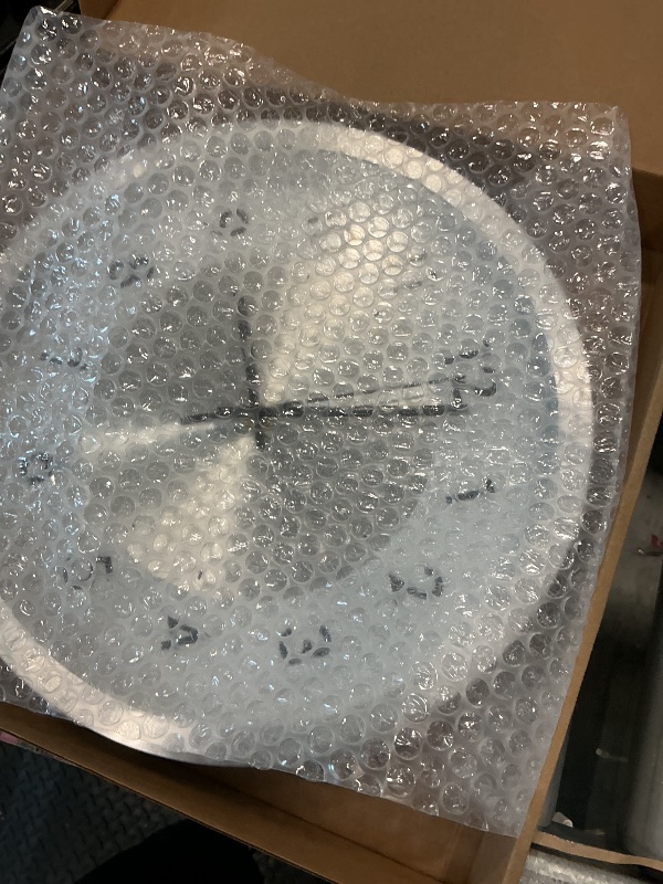 Photo 1 of ***NOT FUNCTIONAL, SELLING FOR PARTS, AS IS FINAL SALE***Fzy.bstim Non Ticking Silent Wall Clock Decorative,Analog Metal Wall Clock Battery Operated, Bedroom/Living Room/Office/Kitchen Clock,Sliver,10 inch***NOT FUNCTIONAL, SELLING FOR PARTS, AS IS FINAL 