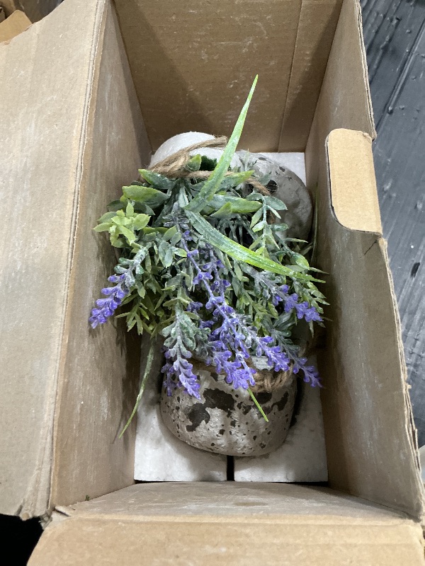 Photo 1 of *MAJOR DAMAGE*
Fuxdre Small Fake Plants, 2 Pack Mini Artificial Plants Fake Lavender Plant in Pot, Lavender Decor and Dining Room Desk Shelf Bathroom Living Room (A-2pcs)