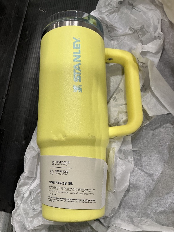 View 2 of ***DAMAGED ON FRONT*** STANLEY Quencher ProTour Flip Straw Tumbler with Leakproof Lid 30 oz | Built-In Straw and Handle | Cup Holder Compatible for Travel | Insulated Stainless Steel Cup | BPA-Free | Pomelo