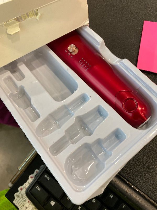 Photo 1 of *MISSING PARTS - see clerk notes*
Professional Manicure Pedicure Set - Cordless Electric Foot Nail Care Trimmer Buffer Tools - 5 Speeds, Rechargeable, Thick Nails (Red)