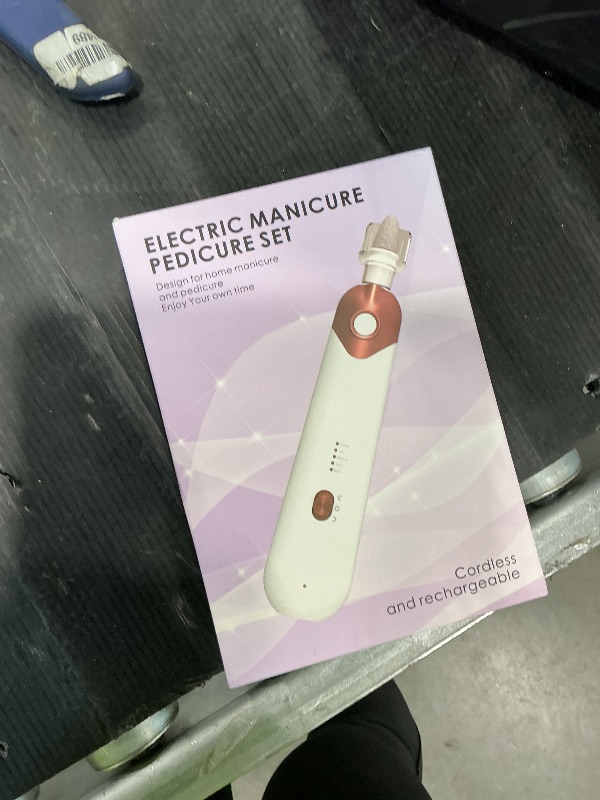Photo 1 of *MISSING PARTS - see clerk notes*
Professional Manicure Pedicure Set - Cordless Electric Foot Nail Care Trimmer Buffer Tools - 5 Speeds, Rechargeable, Thick Nails (Red)
