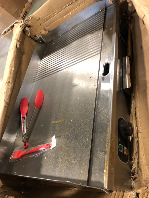 Photo 1 of **parts only** 29" Commercial Electric Countertop Griddle,110V 3000W Flat Top Grill Hot Plate BBQ,Adjustable Thermostatic Control 122°F-572°F,Stainless Steel Restaurant Grill for Kitchen(NO PLUG)