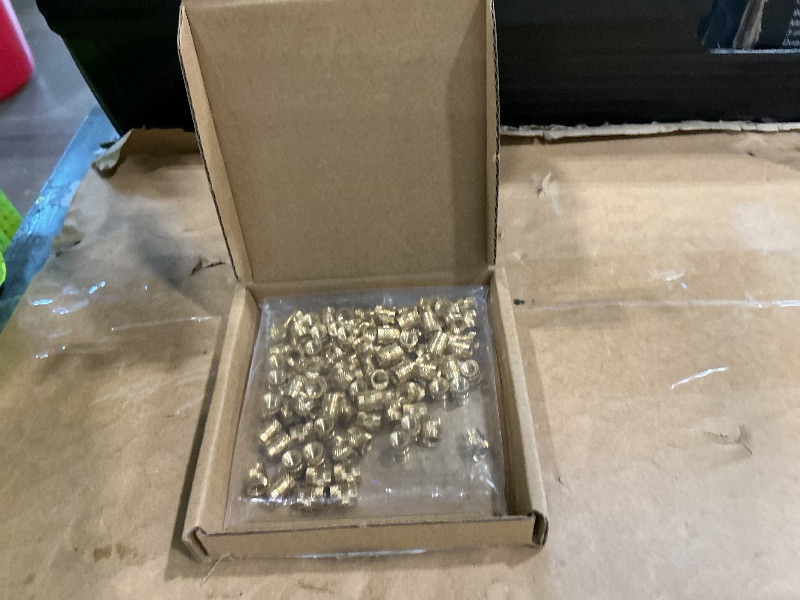 Photo 1 of #10-24 x 5/16 Heat Set Threaded Inserts - Brass Nut Inserts Knurled Grip for 3D Printing/Plastic/Prototyping - Thermal Insertion Fasteners for CNC, RC Models, DIY Projects, 100-pack