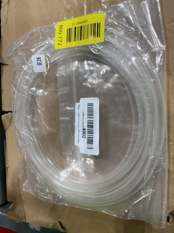 Photo 1 of 10 Feet - 1/4" ID x 3/8" OD Clear Vinyl Tubing, Translucent Plastic PVC Tubing Hose Pipe for Water Air Pump