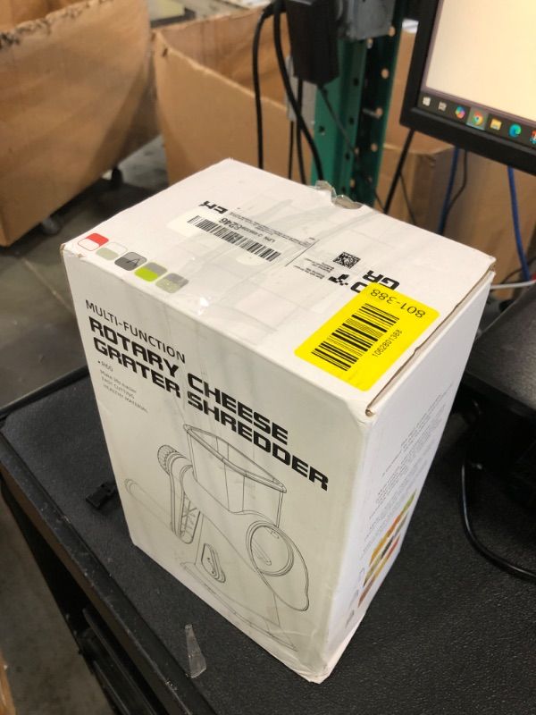 Photo 1 of ** SOLD AS IS, NO REFUND/RETURN** SEE COMMENTS!
KalraMay Cheese Grater,Rotary Cheese Grater with Handle, Multifunctional Rotary Cheese Shredder Effortlessly Grates Cheese, Vegetables, and Fruits (Gray)
