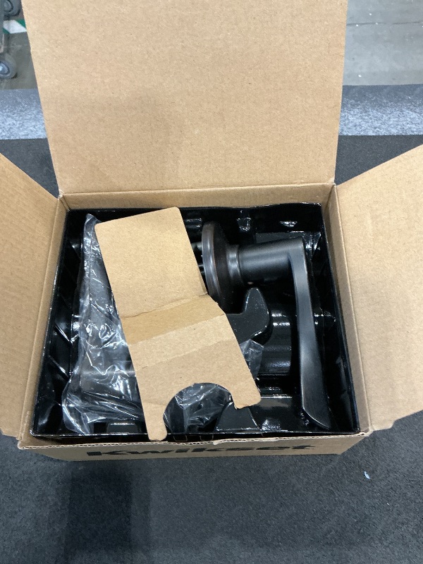 Photo 1 of **UNTESTED**
Kwikset Balboa Entry Door Handle with Lock and Key, Secure Keyed Reversible Lever Exterior, for Front Entrance and Bedrooms, Venetian Bronze, Pick Resistant Smartkey Rekey Security and Microban