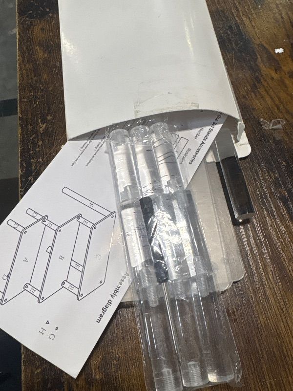 Photo 1 of **MISSING HARDWARE**
Acrylic Display Stand Risers, 3 Tier Perfume Stand Organizer, Clear Cupcake Stand Holder, Large Shelf Risers for Figures, Display Shelf for Collectibles, Dessert Shelves for Decoration and Organizer