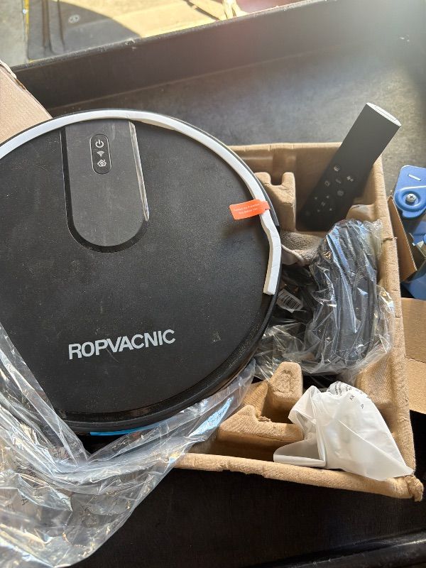 Photo 1 of **UNTESTED**
ROPVACNIC Robot Vacuum Cleaner Robot Vacuum and Mop Combo with 5200Pa Suction, Personalized Cleaning Adjustments, Self-Charging Robotic Vacuum Cleaner, Advanced Obstacle Avoidance